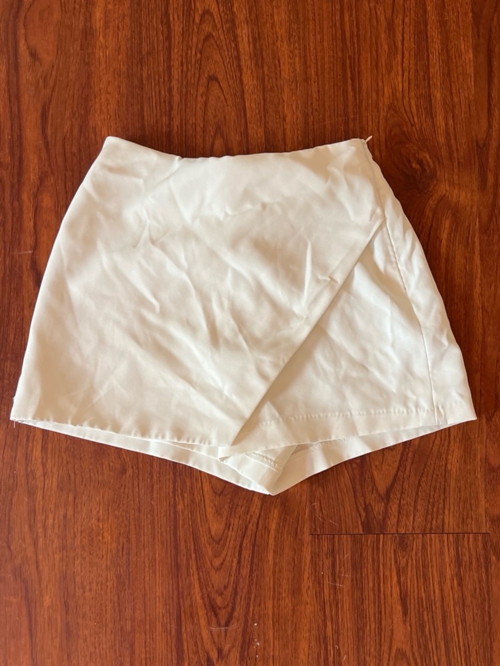 White asymmetrical skort